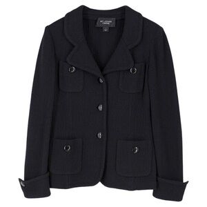 St. John Caviar knit black jacket in EXCELLENT condition